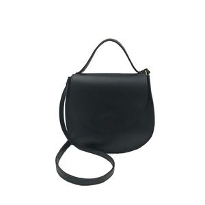 Black Leather Saddle Bag